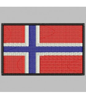 Embroidered patch NORWAY FLAG