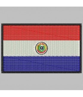 Embroidered patch PARAGUAY FLAG