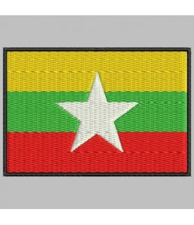 Embroidered patch BIRMANIA FLAG