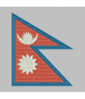 Embroidered patch NEPAL FLAG