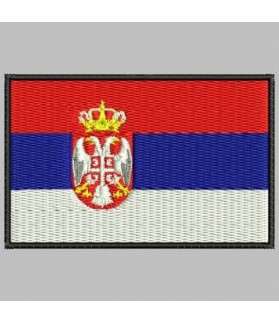 Embroidered patch SERBIA FLAG
