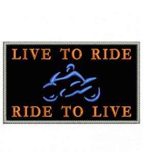 Embroidered Patch LIVE TO RIDE
