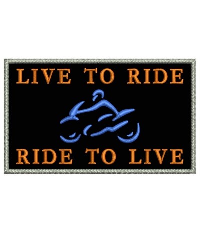 remendo bordado LIVE TO RIDE