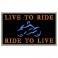 remendo bordado LIVE TO RIDE