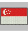 Embroidered patch SINGAPUR FLAG