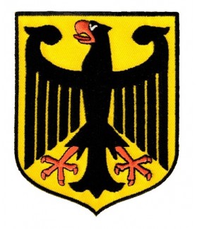 Aguila alemana germany Remendo bordado 6x8cm