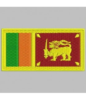 Embroidered patch SRI LANKA FLAG