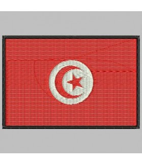 Embroidered patch TUNEZ FLAG