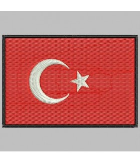 Embroidered patch TURKEY FLAG
