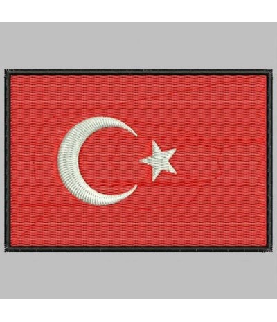 Embroidered patch TURKEY FLAG