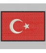 Embroidered patch TURKEY FLAG