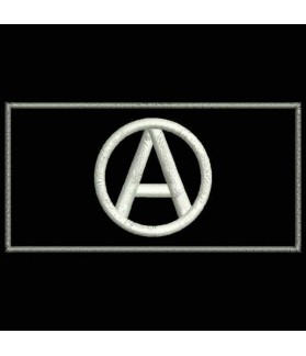 Embroidered patch ANARCHY FLAG