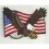 Patch brodé AIGLE AMÉRICAIN DRAPEAU