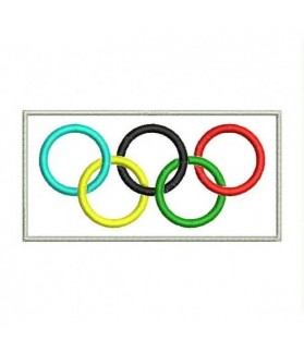 Embroidered patch OLYMPICS FLAG