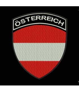 Embroidered patch AUSTRIAFLAG COAT 