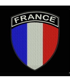 Embroidered patch FRANCE FLAG COAT 