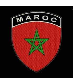 Embroidered patch MAROC FLAG COAT 