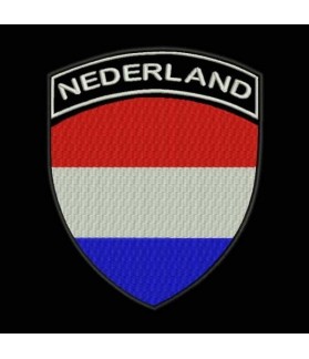 Embroidered patch NEDERLAND FLAG COAT 