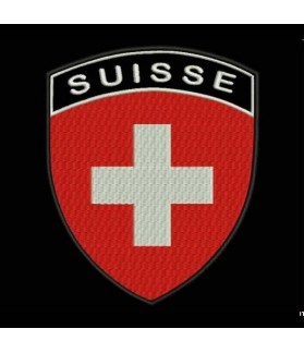 Embroidered patch SWITZERLAND FLAG COAT 
