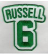 Embroidered Patch USA BASKET BILL RUSSELL
