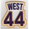 Embroidered Patch USA BASKET JERRY WEST