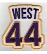Embroidered Patch USA BASKET JERRY WEST