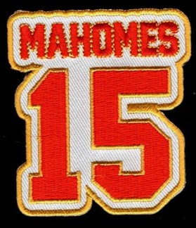 Embroidered Patch USA BASKET Patrick Mahomes