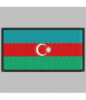 Embroidered patch AZERBAIYAN FLAG