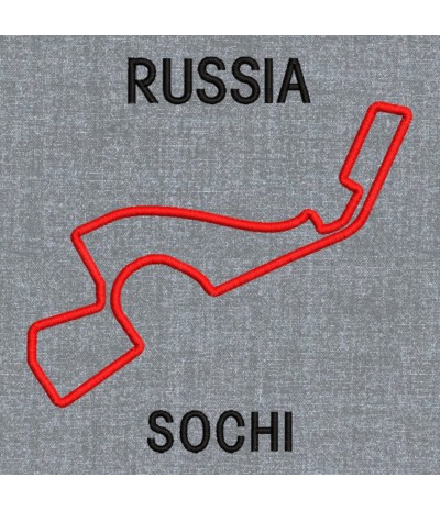 REMENDO BORDADO FORMULA 1 CIRCUITO RUSSIA