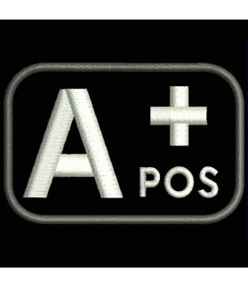 Embroidered patch BLOOD GROUP A+