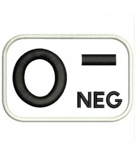 Embroidered patch BLOOD GROUP O -