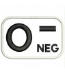 Embroidered patch BLOOD GROUP O -