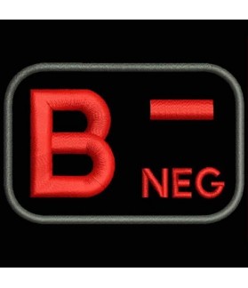 Embroidered patch BLOOD GROUP B -