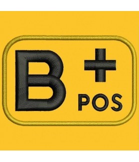 Embroidered patch BLOOD GROUP B +