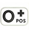 Embroidered patch BLOOD GROUP O +