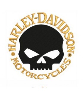 GESTICKER PATCH HARLEY DAVIDSON SKULL