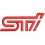 Embroidered Patch SUBARU WRX STI