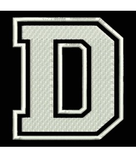 Embroidered Patch LETTER D