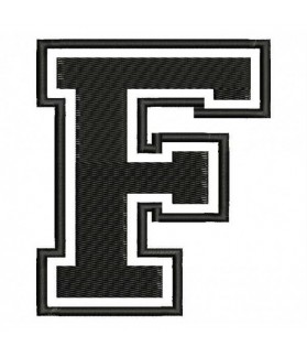 Embroidered Patch LETTER F