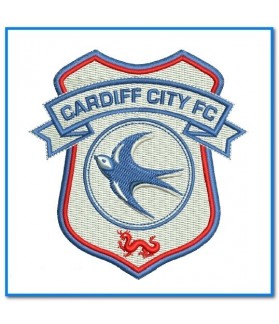 Cardiff City Football PATCH BRODE