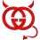 Iron patch GUCCI devil