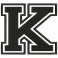 Embroidered Patch LETTER K