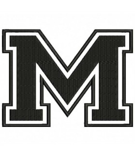 Embroidered Patch LETTER M