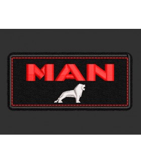 Man truck embroidered patch