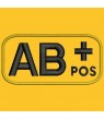 Embroidered patch BLOOD GROUP AB +