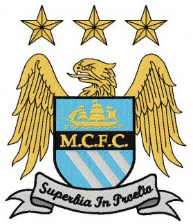 Manchester City Football Iron patch
