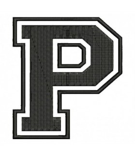 Embroidered Patch LETTER P