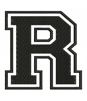 Embroidered Patch LETTER R