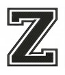 Embroidered Patch LETTER Z