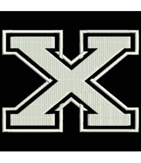 Embroidered Patch LETTER X